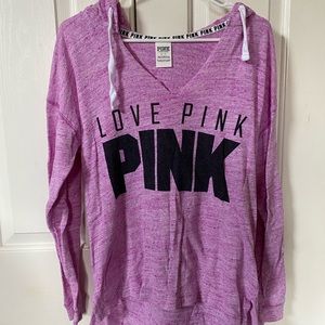 Womens PINK Victoria secret lounge sweatshirt hoodie. Size S.